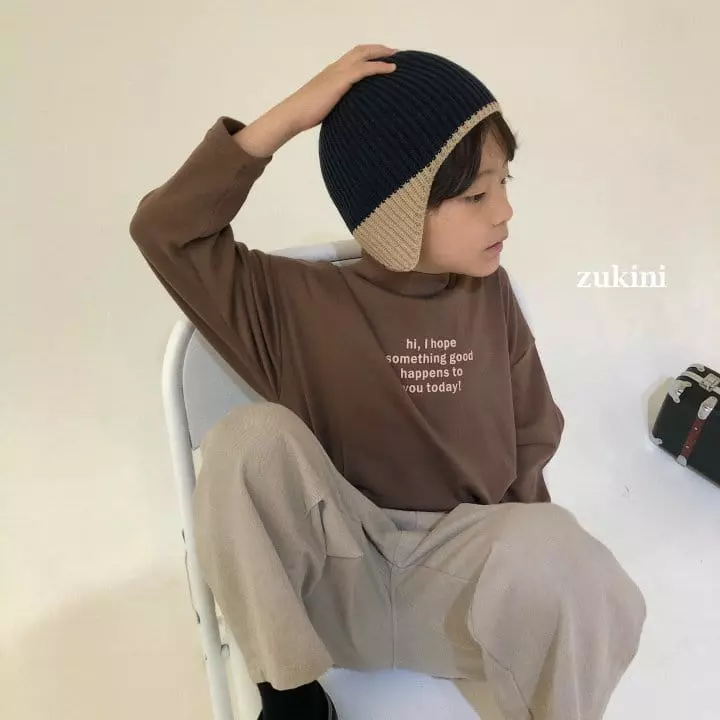Zukini - Korean Children Fashion - #prettylittlegirls - Lettering Turtleneck Tee - 12