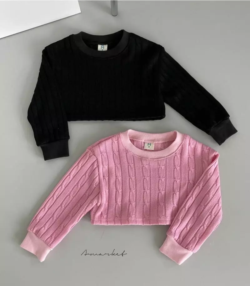a-Market - Korean Children Fashion - #Kfashion4kids - Ivy Crop Knit Tee