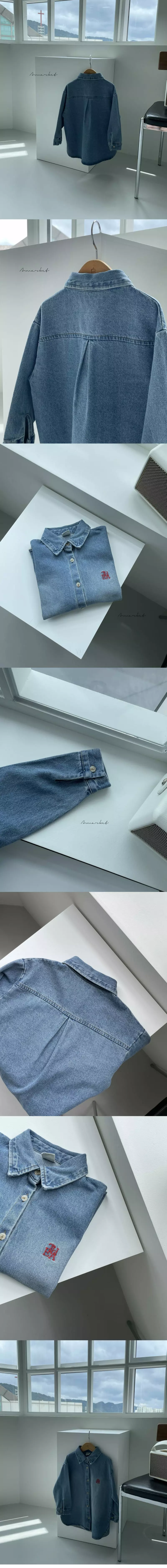 a-Market - Korean Children Fashion - #Kfashion4kids - Maron Denim Shirt - 5