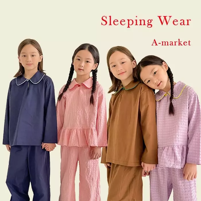a-Market - Korean Children Fashion - #stylishchildhood - Frill Pajama Set - 4
