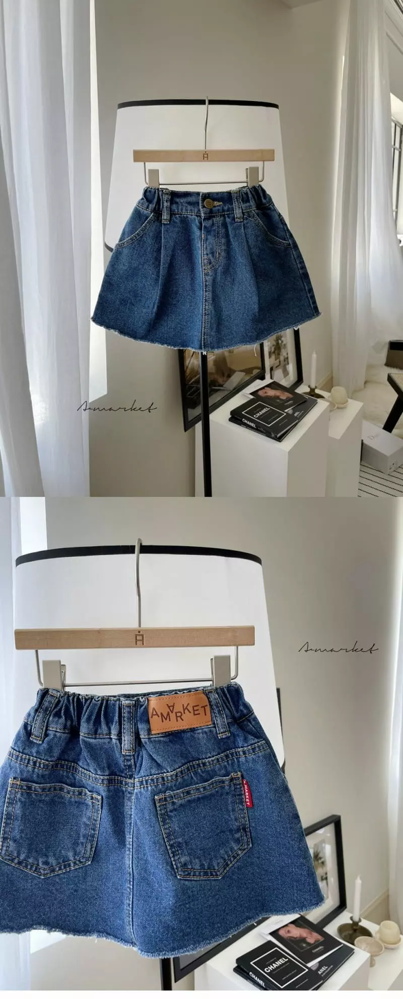 a-Market - Korean Children Fashion - #stylishchildhood - Cutting Denim Skirt - 4