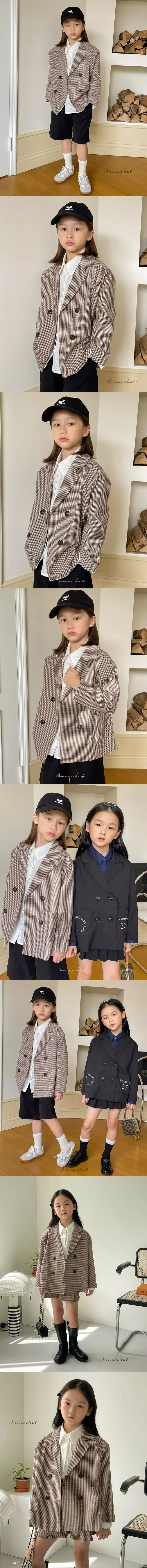 a-Market - Korean Children Fashion - #childofig - Check Overfit Jacket - 2