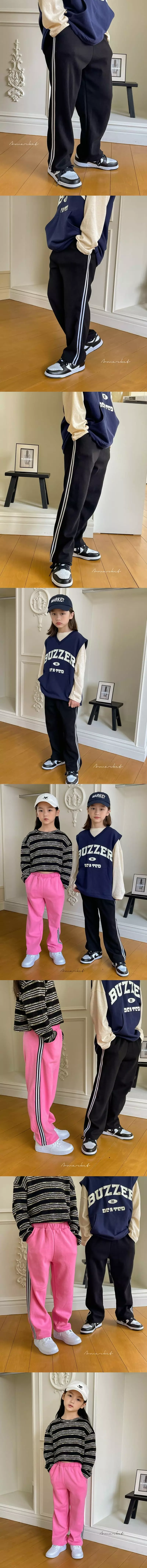 a-Market - Korean Children Fashion - #childofig - Line Track Pants - 3