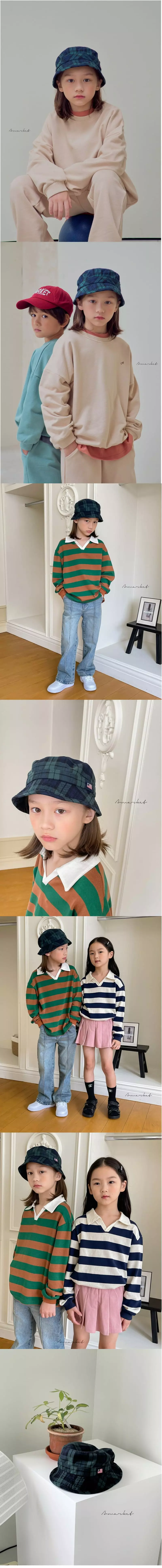 a-Market - Korean Children Fashion - #designkidswear - Check Bucket Hat - 2
