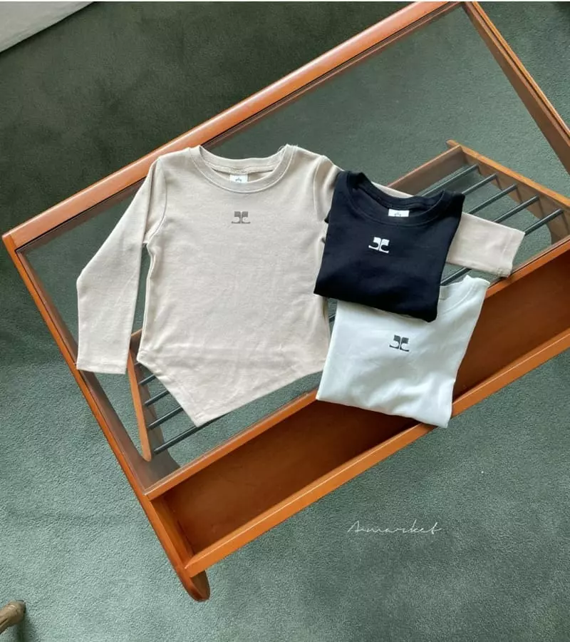 a-Market - Korean Children Fashion - #designkidswear - Sasun Unbal Slit Tee