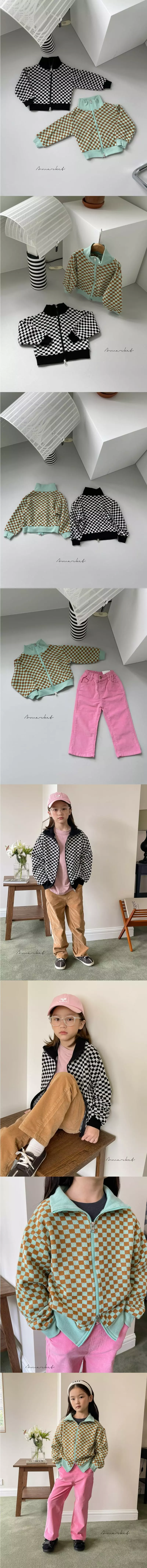 a-Market - Korean Children Fashion - #discoveringself - Cheacker Two Way Zip-up - 2