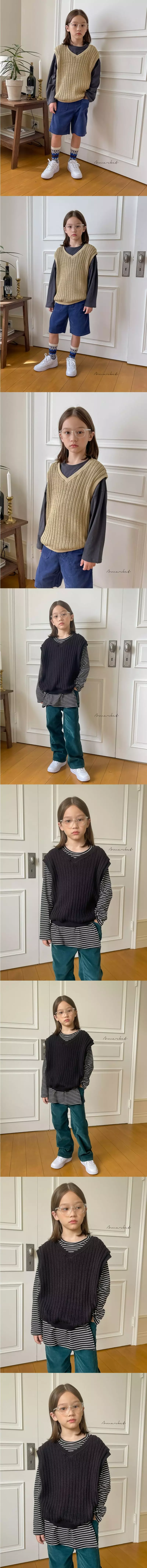 a-Market - Korean Children Fashion - #discoveringself - Macaroon Knit Vest - 2