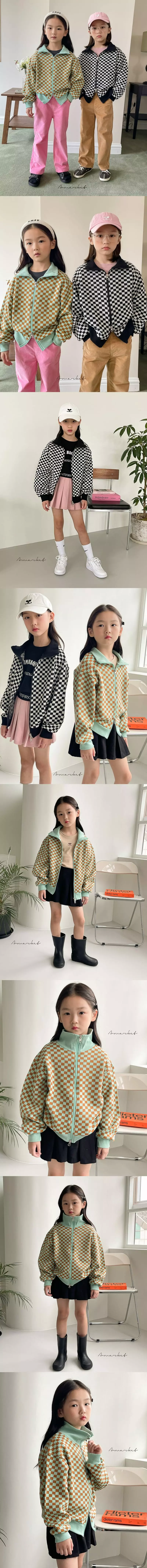 a-Market - Korean Children Fashion - #fashionkids - Cheacker Two Way Zip-up - 3