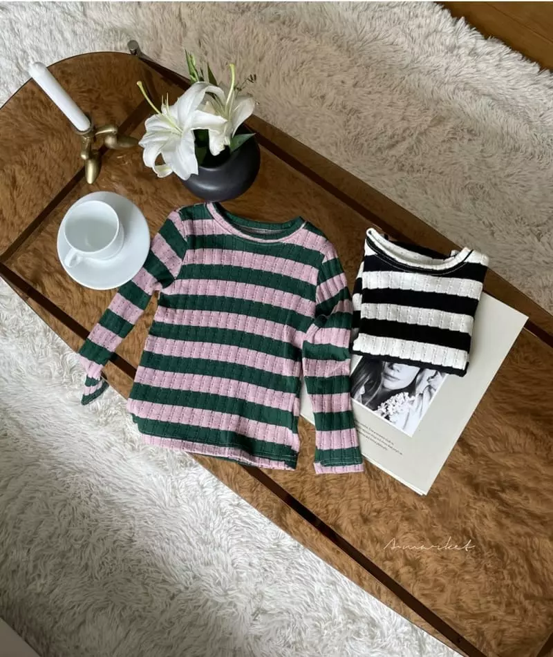 a-Market - Korean Children Fashion - #kidsshorts - Knit Slim Tee