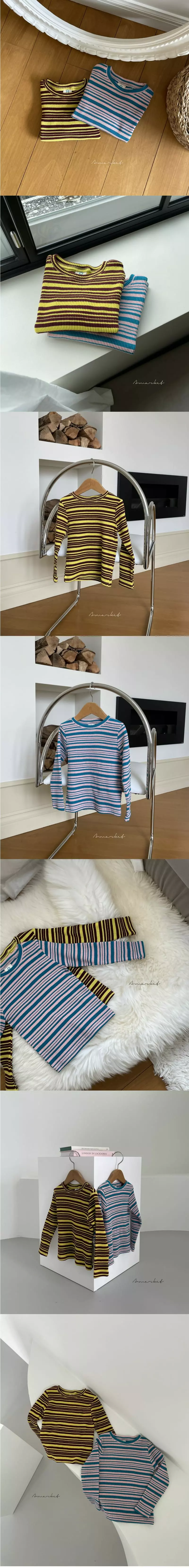 a-Market - Korean Children Fashion - #kidsshorts - Pierrot Rib Tee - 4