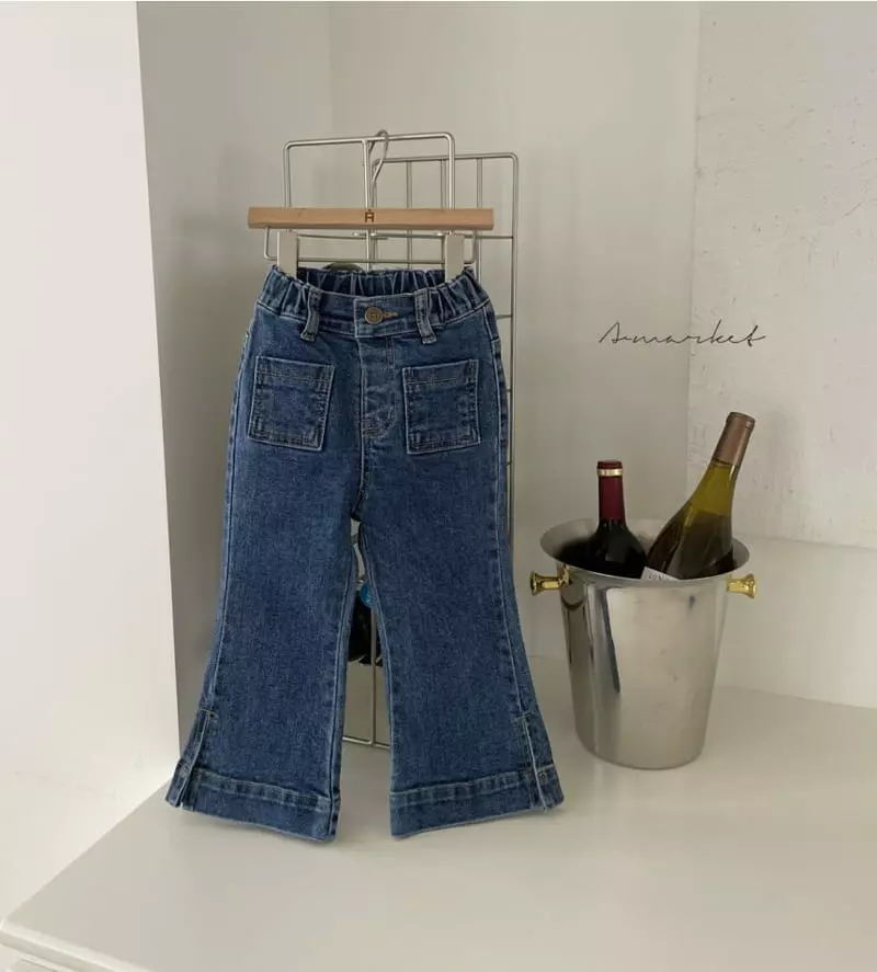 a-Market - Korean Children Fashion - #kidzfashiontrend - Pocket Jeans