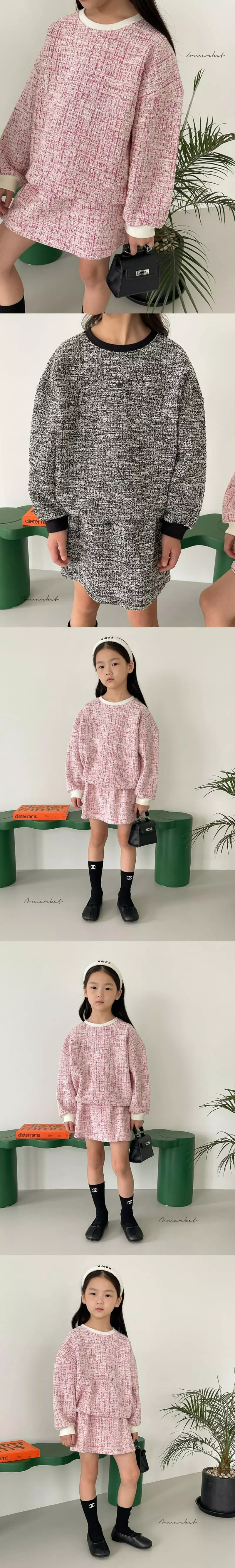 a-Market - Korean Children Fashion - #magicofchildhood - Girls Twid Top BOTtom Set - 3