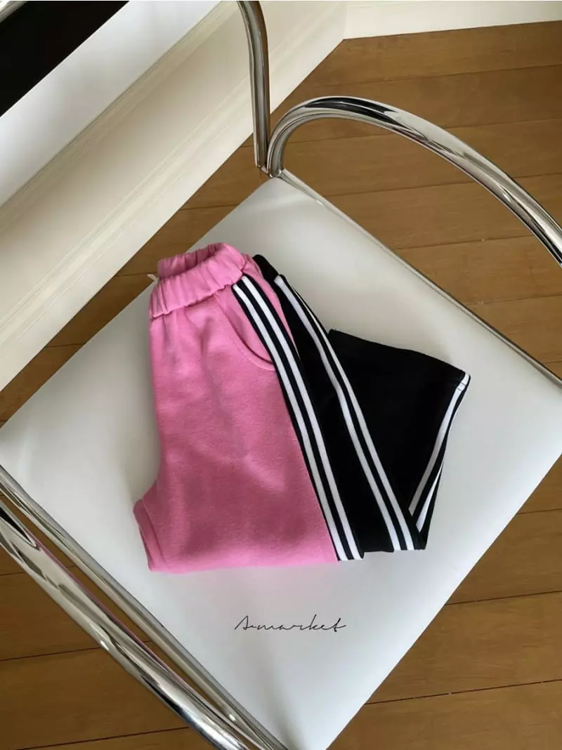 a-Market - Korean Children Fashion - #minifashionista - Line Track Pants