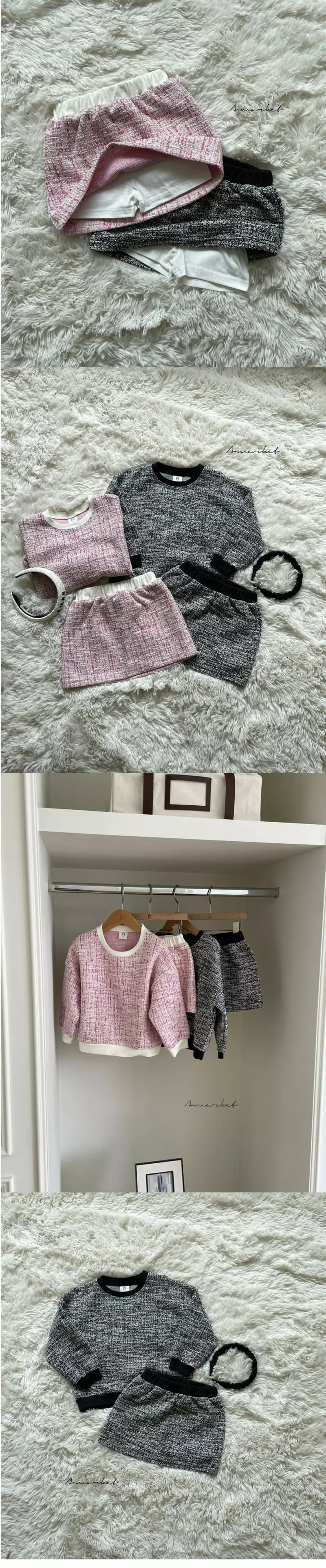 a-Market - Korean Children Fashion - #magicofchildhood - Girls Twid Top BOTtom Set - 4