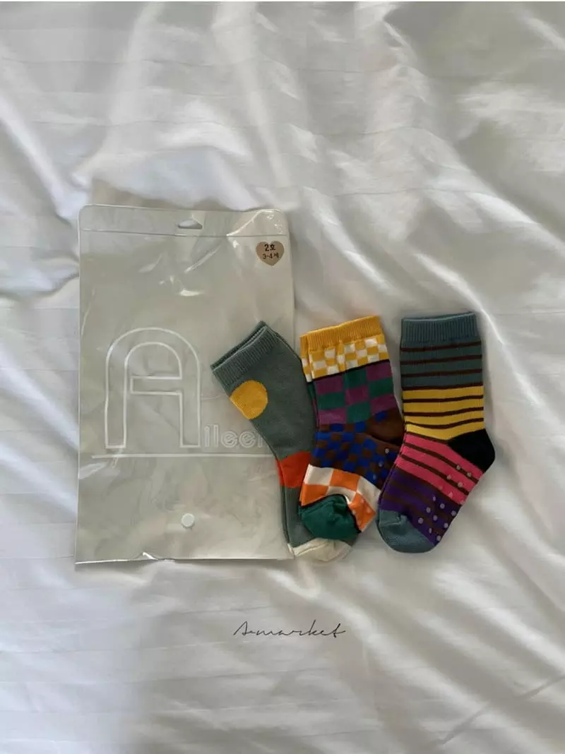 a-Market - Korean Children Fashion - #prettylittlegirls - Dot Socks Set