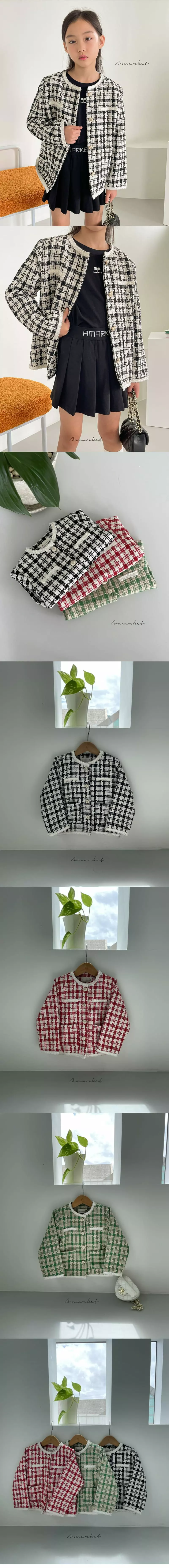 a-Market - Korean Children Fashion - #toddlerclothing - Coco Twid Jacket - 4