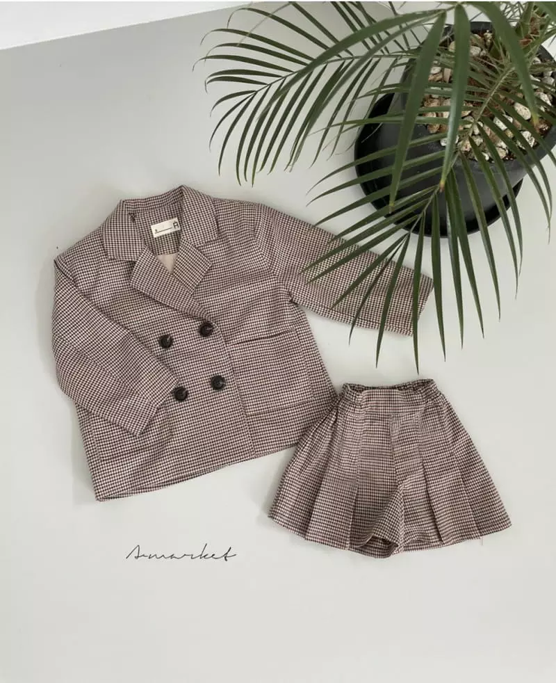 a-Market - Korean Children Fashion - #stylishchildhood - Check Overfit Jacket