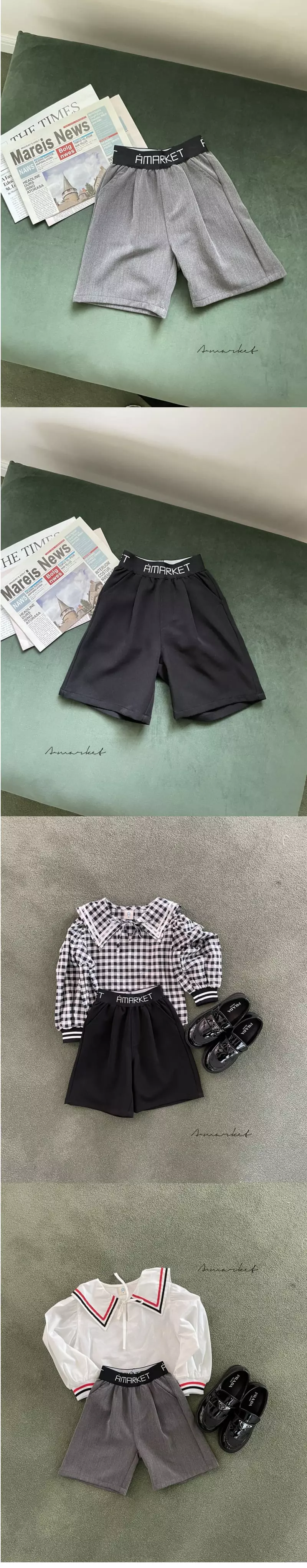 a-Market - Korean Children Fashion - #todddlerfashion - Banding Half Pants - 4
