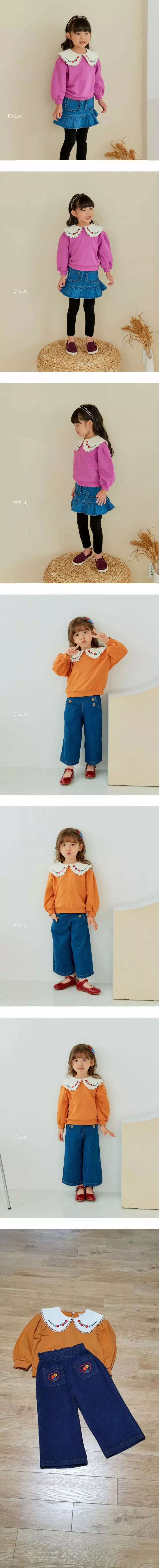 e.ru - Korean Children Fashion - #prettylittlegirls - Big Collar Embroidey Tee