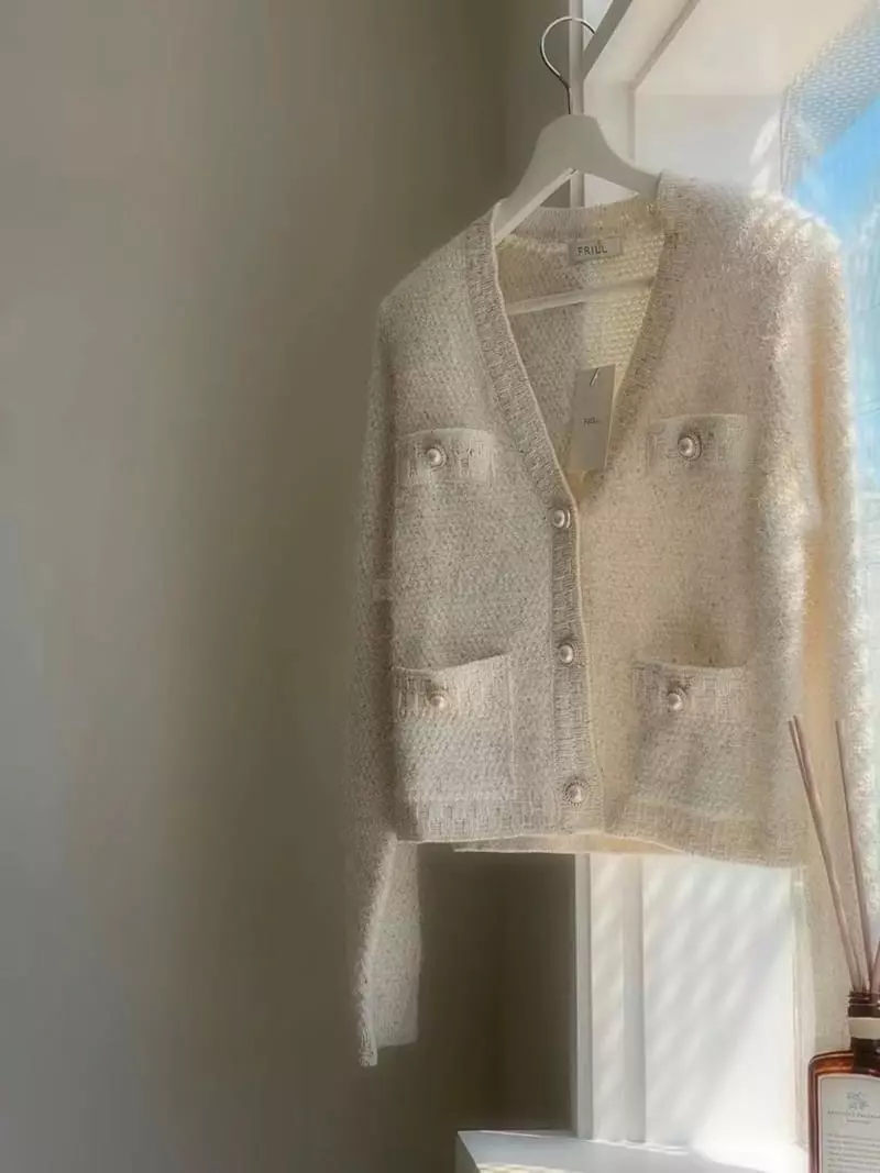 frill - Korean Women Fashion - #momslook - Sha Cotton Candy Cardigan - 11