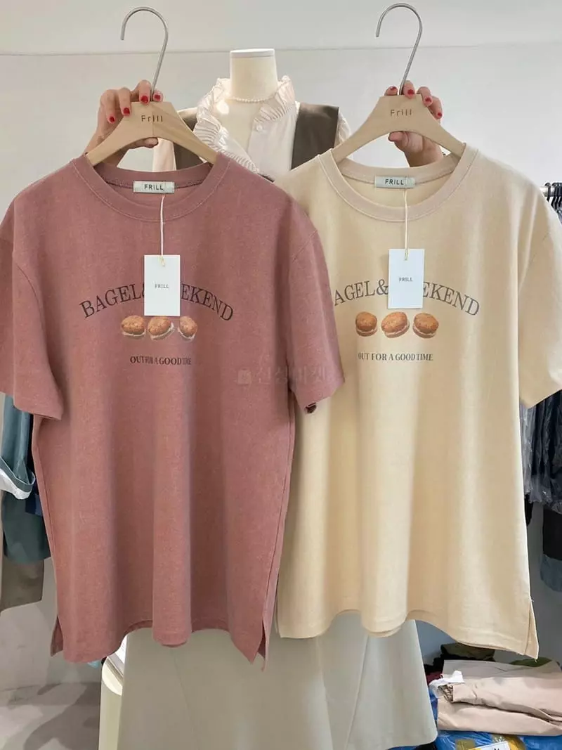 frill - Korean Women Fashion - #momslook - Bagle Tee - 5