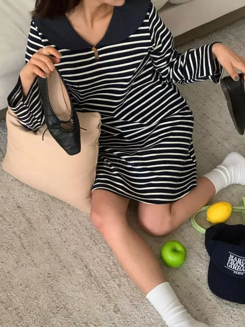 frill - Korean Women Fashion - #vintagekidsstyle - Sailor One-piece - 4