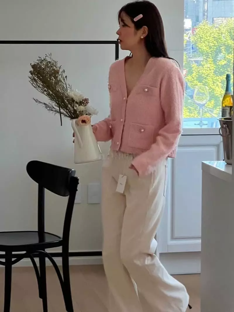 frill - Korean Women Fashion - #pursuepretty - Sha Cotton Candy Cardigan - 3