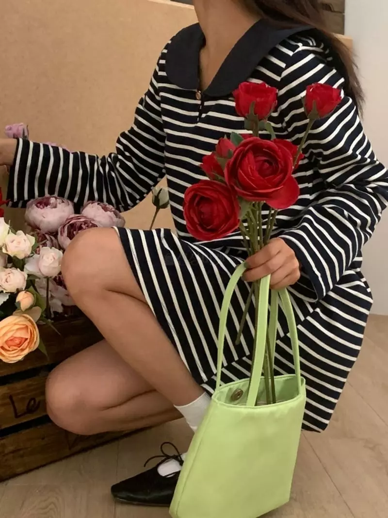 frill - Korean Women Fashion - #romanticstyle - Sailor One-piece - 6