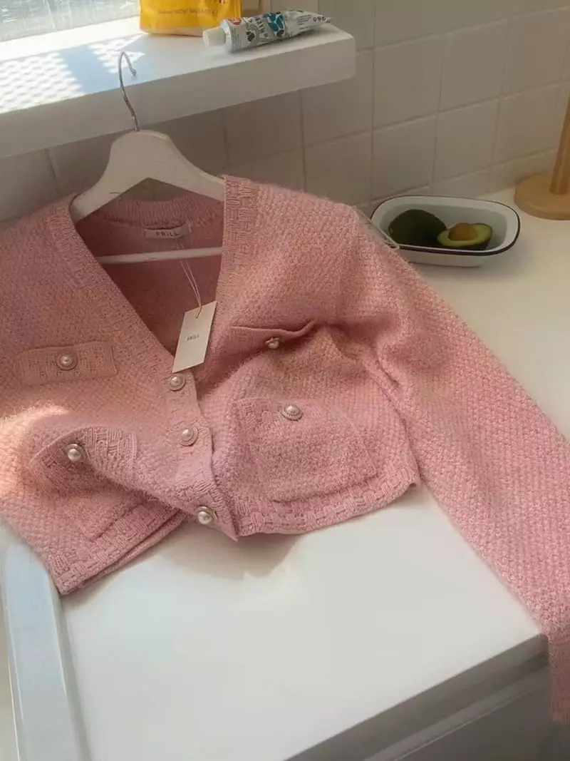 frill - Korean Women Fashion - #thatsdarling - Sha Cotton Candy Cardigan - 7