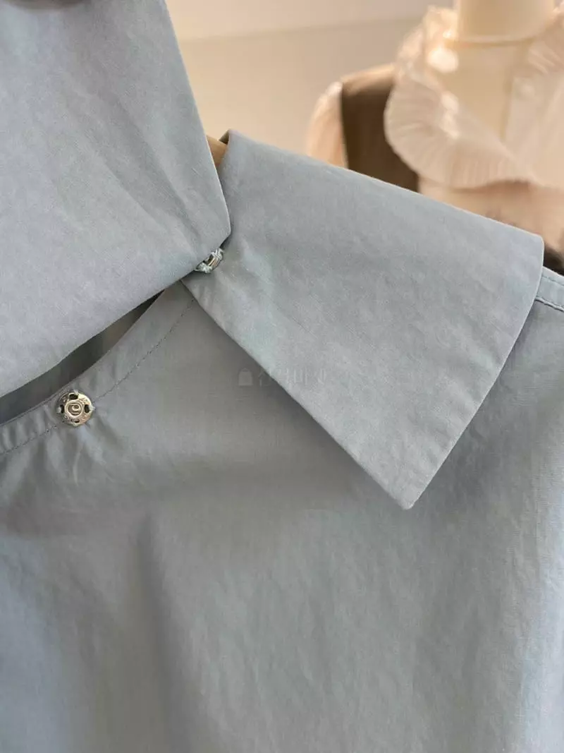 frill - Korean Women Fashion - #vintageinspired - Wave Blouse - 5