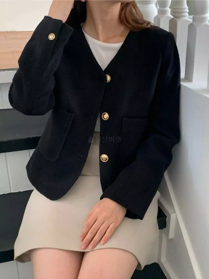 frill - Korean Women Fashion - #momslook - Twid Jacket - 4