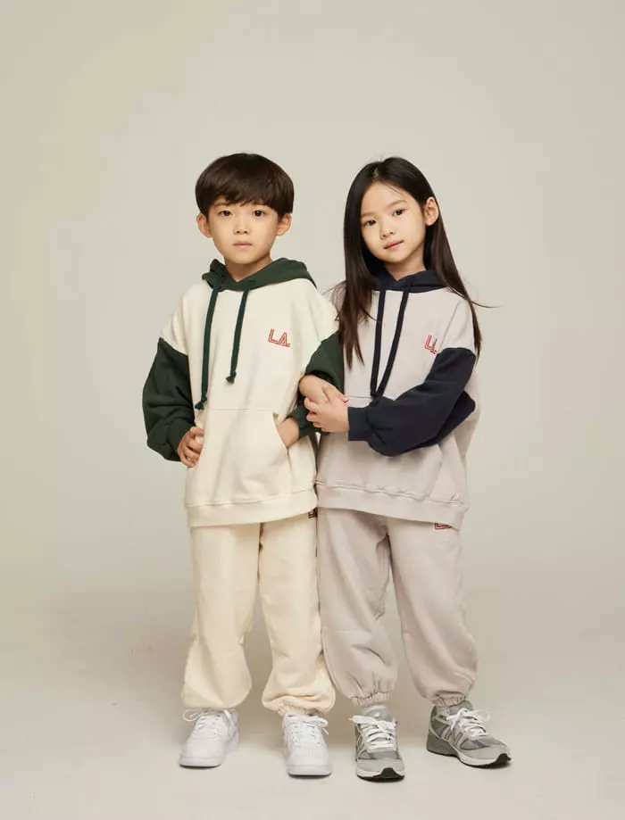 nrk - Korean Children Fashion - #childrensboutique - LA Hoody Top Bottom Set - 12