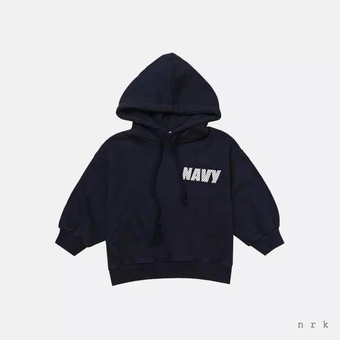 nrk - Korean Children Fashion - #childrensboutique - Navy Hoody  - 3