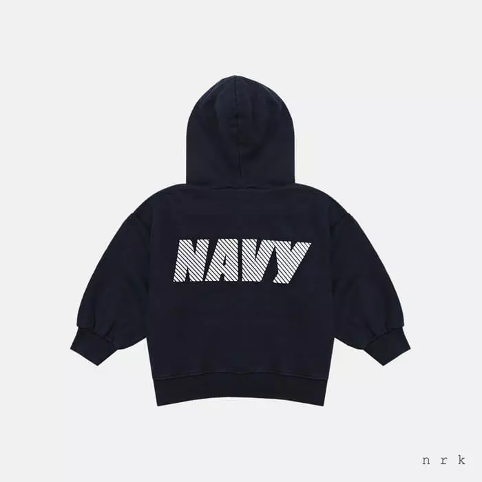 nrk - Korean Children Fashion - #childrensboutique - Navy Hoody  - 4