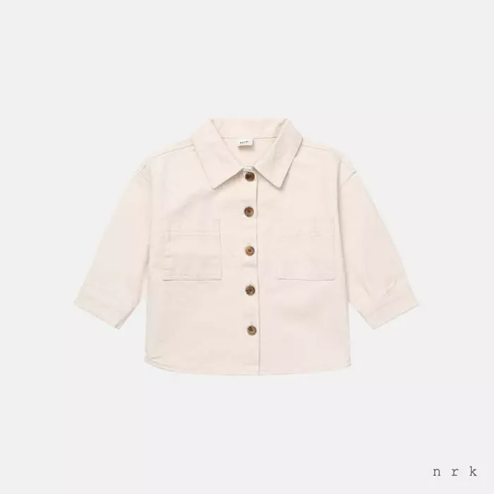 nrk - Korean Children Fashion - #kidsshorts - Twill Denim Shirt - 3