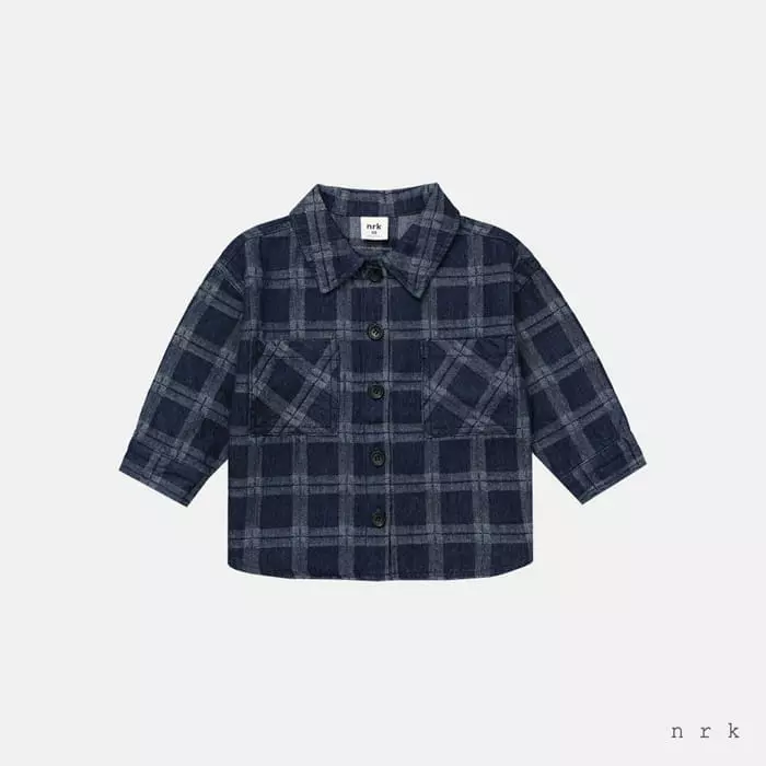 nrk - Korean Children Fashion - #kidsshorts - Twill Denim Shirt - 4