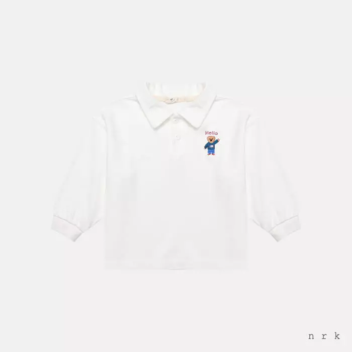 nrk - Korean Children Fashion - #kidsstore - Bear Collar Tee - 3