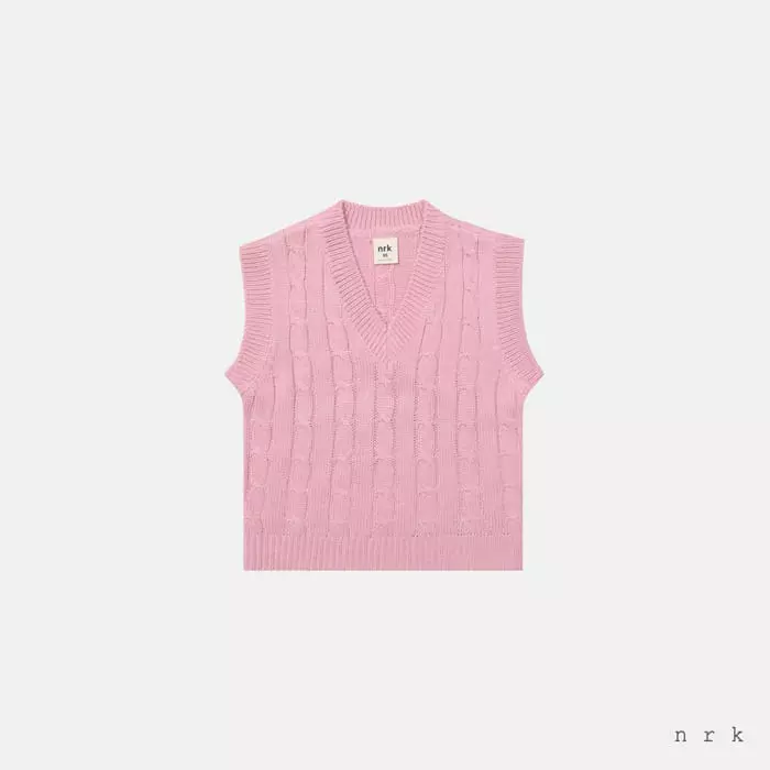 nrk - Korean Children Fashion - #stylishchildhood - Cable Vest - 3