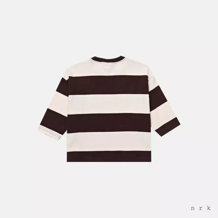 nrk - Korean Children Fashion - #todddlerfashion - Stripes Box Tee - 6