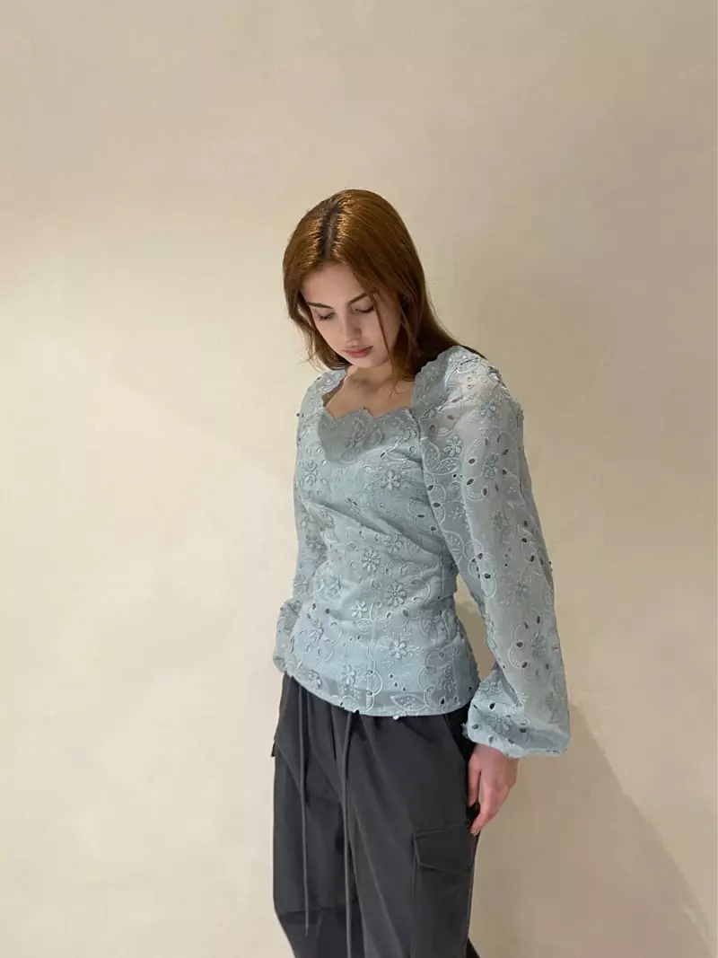 140 Avenue - Korean Women Fashion - #momslook - Scrap Puff Blouse - 6