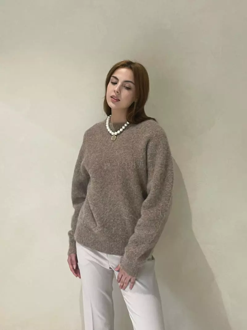 140 Avenue - Korean Women Fashion - #momslook - Peret Whole Gament Knit Tee - 12