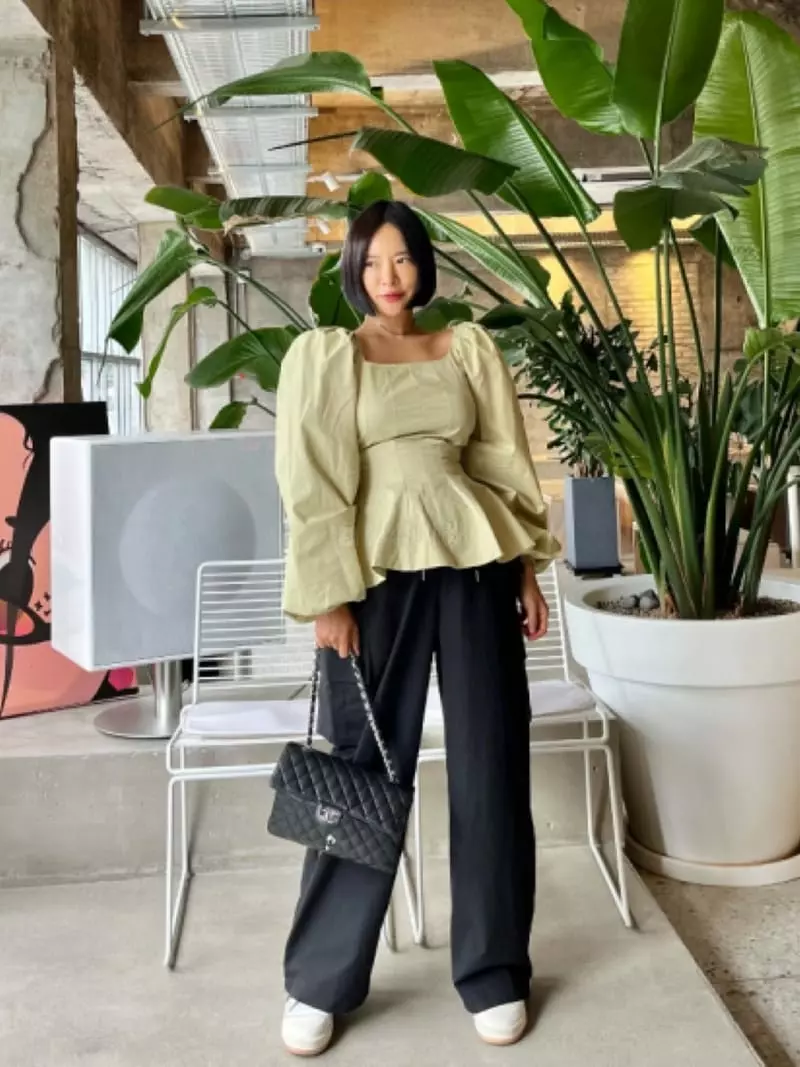 140 Avenue - Korean Women Fashion - #momslook - Twill Slit Blouse