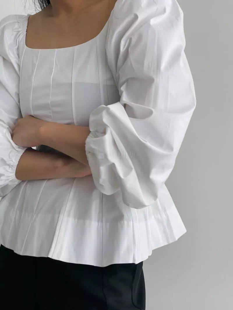 140 Avenue - Korean Women Fashion - #pursuepretty - Twill Slit Blouse - 5