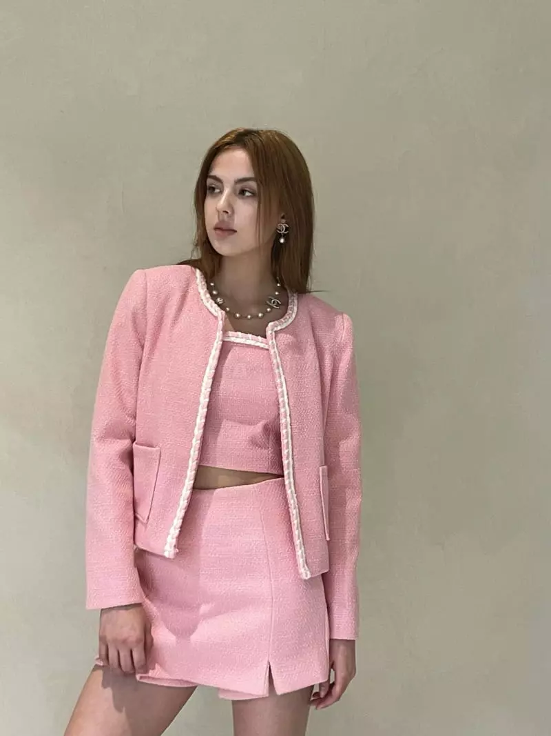 140 Avenue - Korean Women Fashion - #romanticstyle - Tape Twid Top - 5