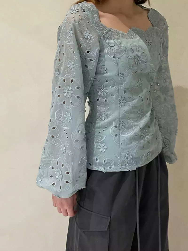 140 Avenue - Korean Women Fashion - #womensfashion - Scrap Puff Blouse - 7
