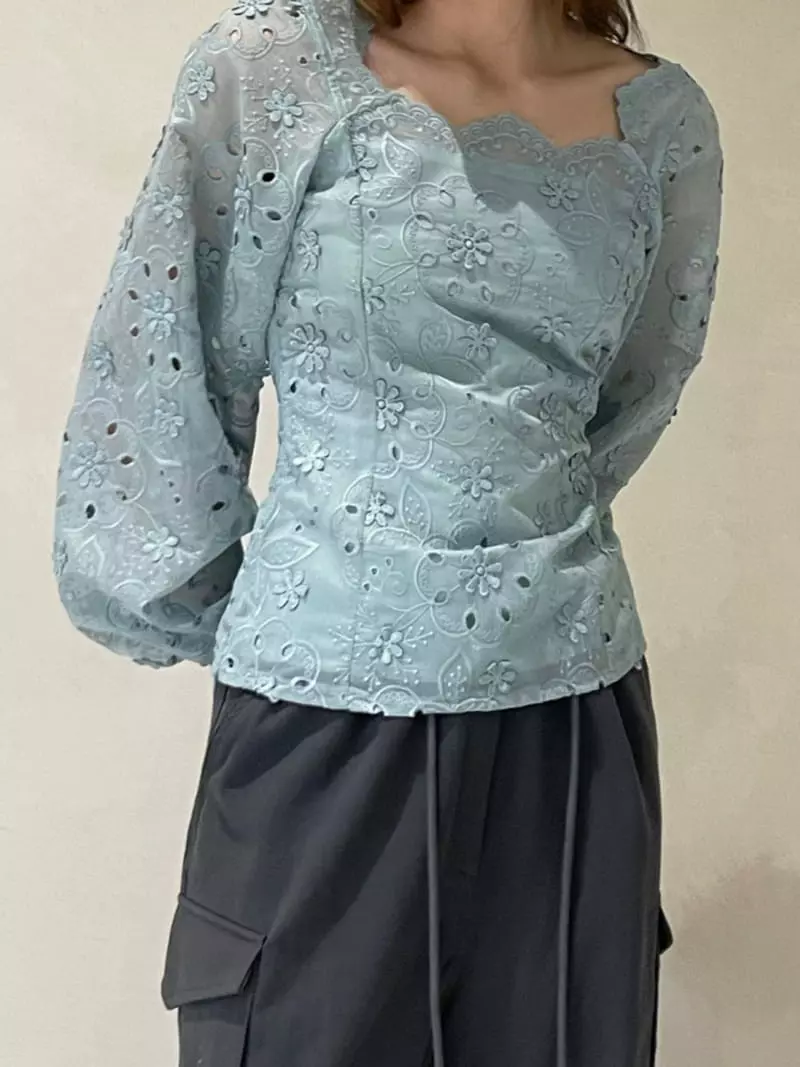 140 Avenue - Korean Women Fashion - #womensfashion - Scrap Puff Blouse - 9