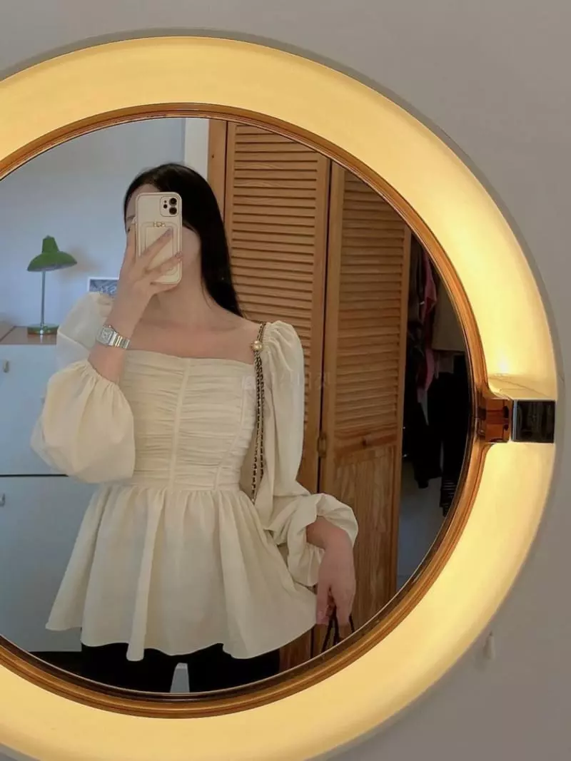 140 Avenue - Korean Women Fashion - #womensfashion - Lie Shirring Blouse