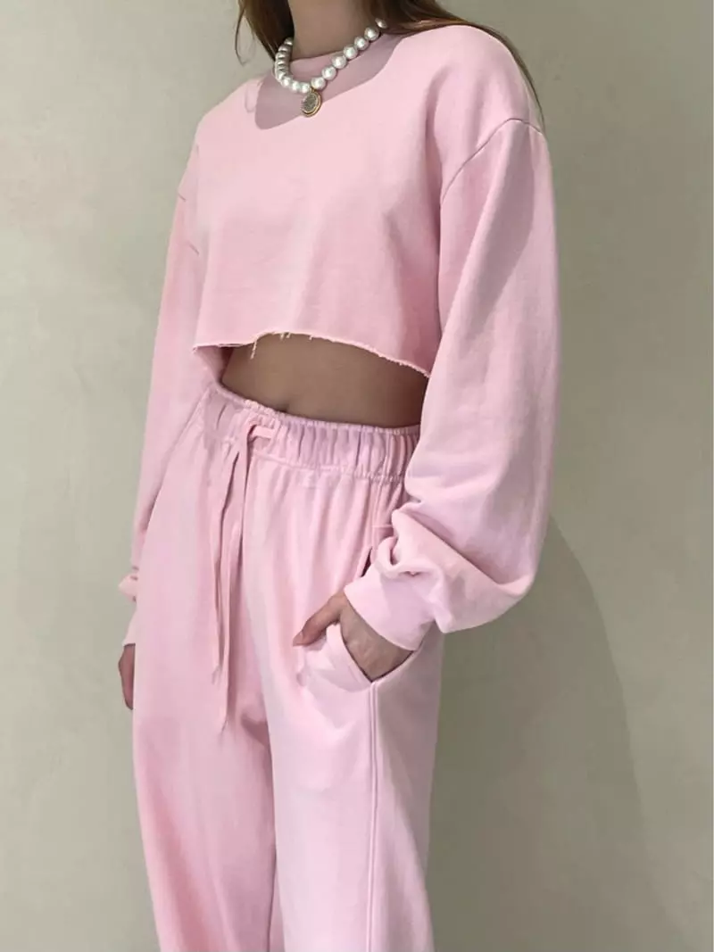 140 Avenue - Korean Women Fashion - #womensfashion - Deggi Crop Sweatshirt - 8