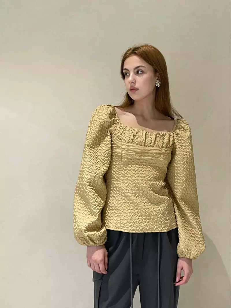 140 Avenue - Korean Women Fashion - #womensfashion - Ember Jacquard Blouse - 5