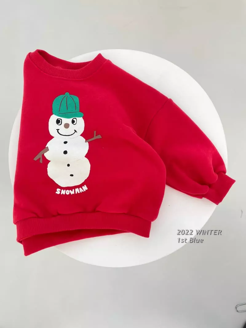 1st Blue - Korean Children Fashion - #Kfashion4kids - Snowmen Sweatshirt - 6